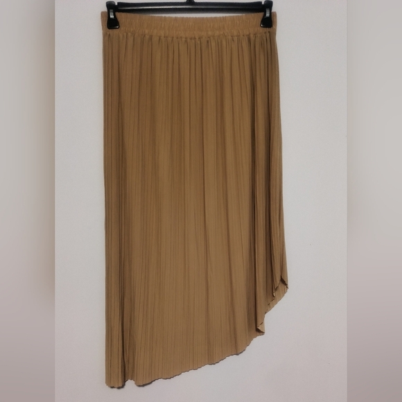 Jon & Anna Dresses & Skirts - [5x$20] New Mustard Pleated Asymmetrical Skirt / Size XL